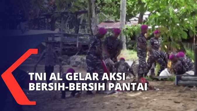 Cegah Pencemaran Sampah, Pasukan TNI AL Gelar Aksi Bersih-bersih di ...