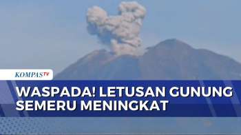 Gunung Semeru Meletus 10 Kali, Luncuran Lava Pijar Mengarah ke Tenggara | BERUT