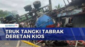 Diduga Rem Blong, Truk Solar Di Purworejo Hantam Kios Pasar Dan Tewaskan 1 Orang