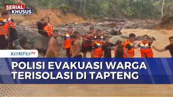 Seberangi Sungai, Polisi Evakuasi 45 Warga Terisolasi Di Tapanuli Tengah | SAPA PAGI