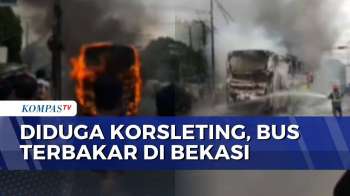 Diduga Korsleting Mesin, Bus Terbakar Di Tambun Selatan Bekasi | SAPA PAGI