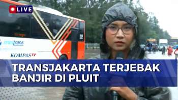 Situasi Lalu Lintas Di Pluit: Transjakarta Terjebak Banjir, Motor Warga Mogok | KOMPAS SIANG