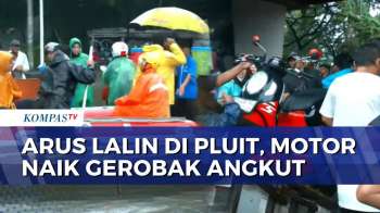 Banjir! Warga Angkut Motor Dengan Gerobak Hingga Pilih Jalan Kaki Di Pluit Jakarta Utara