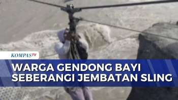 Jembatan Masih Putus, Warga Gendong Bayi Lewati Sling Baja Di Aceh Tengah | SAPA MALAM