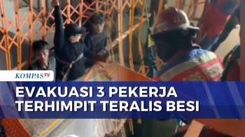 Evakuasi 3 Pekerja Terjepit Teralis Besi Di Surabaya, 1 Orag Terluka | KOMPAS PETANG