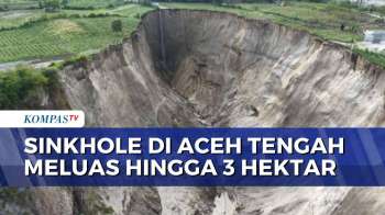 Meluas! Begini Pantauan Udara Sinkhole Di Aceh Tengah Yang Capai 3 Hektar