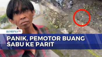Panik Saat Dihentikan Polisi, Pemotor Di Palembang Buang Sabu Ke Parit