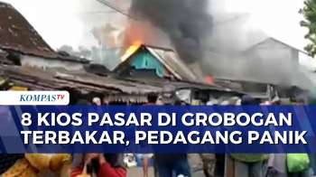 8 Kios Pasar Gatak Grobogan Terbakar, Pedagang Panik Tak Sempat Selamatkan Barang | BERUT