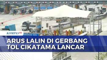 Arus Lalu Lintas Di Gerbang Tol Cikatama Hingga Tol MBZ Terpantau Lancar | KOMPAS SIANG