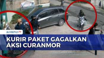 Detik-Detik Kurir Paket Gagalkan Aksi Pencurian Motor Di Bandar Lampung | BORGOL