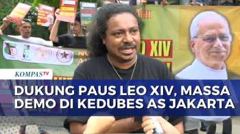 Aksi Demo di Kedubes AS Jakarta, Massa Dukung Seruan Paus Leo XIV Hentikan Perang dengan Iran