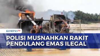 Penambangan Emas Ilegal Ditertibkan, Polisi Bakar 12 Unit PETI Di Kuantan Singingi | BORGOL