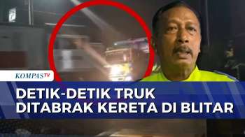 Mogok Di Perlintasan, Truk Ditabrak Kereta Api Dhoho Di Blitar | KOMPAS MALAM