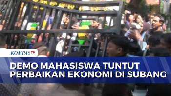 Demo Mahasiswa di Subang Sempat Ricuh, Massa dan Polisi Saling Dorong di Depan DPRD | SAPA MALAM