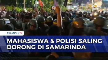 Demo Tuntut Perbaikan Ekonomi di Samarinda Diwarnai Aksi Saling Dorong Mahasiswa dan Polisi
