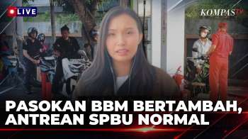 Stok Pertalite Dan Pertamax Ditambah, Antrean Di SPBU Bali Normal | KOMPAS SIANG