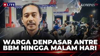 Antrean di SPBU Denpasar Mengular, Warga Rela Menunggu BBM hingga Malam Hari | KOMPAS MALAM