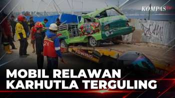 Mobil Relawan Terguling Saat Menuju Lokasi Karhutla Di Samarinda, 1 Orang Terluka | SAPA PAGI