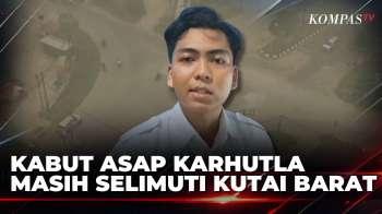 Kabut Asap Menguning Di Kutai Barat, Tugu Macan Simpang Raya Nyaris Tak Terlihat | KOMPAS SIANG