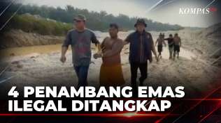 polisi-bongkar-tambang-emas-ilegal-di-riau-4-penambang-ditangkap-borgol