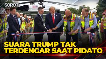 Imbas Usir 3 Media, Pidato Trump Saat Resmikan Helipad Gedung Putih Tak Ada Suara