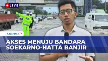 Pantauan Tol Menuju Bandara Soekarno-Hatta Terendam Banjir, Pengendara Diminta Waspada