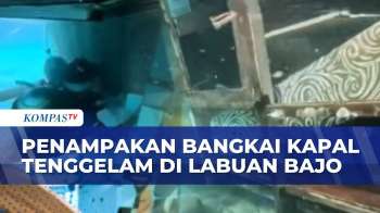 Visual Bawah Laut Bangkai KM Putri Sakinah, Kondisi Kapal Rusak Parah Di Dalam Perairan Labuan Bajo
