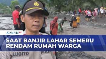 Banjir Lahar Semeru Putus Akses, Warga Lumajang Gotong Royong Seberangi Sungai Demi Ke Rumah