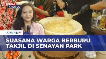 Suasana Jelang Buka Puasa di Senayan Park Jakarta, Antusias Warga Cari Menu Berbuka