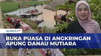 Buka Puasa Di Tengah Danau Dengan Taman Bunga Indah Di Angkringan Danau Mutiara