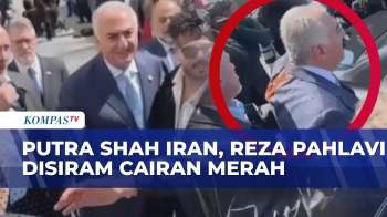Reza Pahlavi Disiram Cairan Merah Di Berlin Usai Minta Negara Barat Dukung AS Serang Iran