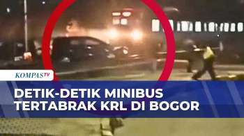 Detik-Detik Minibus Tertabrak KRL Di Bogor, Diduga Sopir Kurang Konsentrasi & Terobos Perlintasan