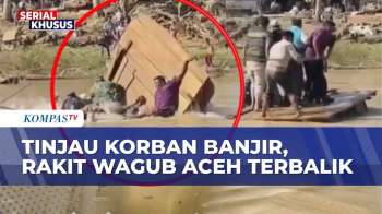 Rakit Darurat Terbalik Saat Wagub Aceh Menyeberang Sungai Di Pameu, Ini Rekamannya