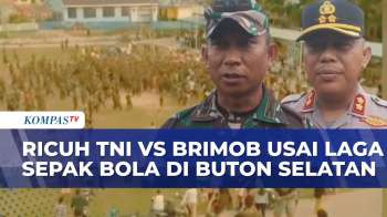 Ricuh Laga Sepak Bola Di Buton Selatan, Ratusan Personel TNI Dan Brimob Terlibat Bentrok