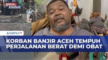 Miris! Korban Banjir Di Aceh Harus Sebrangi Jembatan Rusak Dengan Sling Agar Dapat Obat