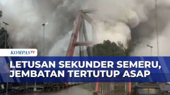 Penampakan Letusan Sekunder Semeru, Jembatan Gladak Perak Ditutup Asap | KOMPAS MALAM