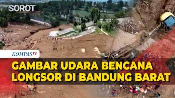Gambar Udara Bencana Longsor Di Cisarua Bandung Barat: 30 Rumah Tertimbun!