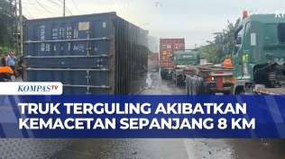 imbas-truk-terguling-jalur-cakung-cilincing-macet-sepanjang-8-km-kompas-petang