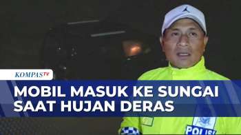 Pandangann Terhalang Hujan Deras, Mobil Di Semarang Masuk Ke Sungai | SAPA SIANG