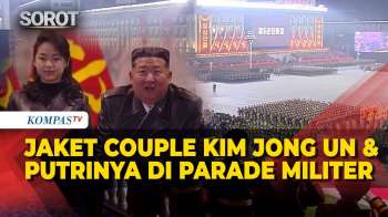 Jaket Couple Kim Jong Un & Putrinya Hadiri Parade Megah Militer Korut Di Pyongyang