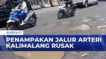 Penampakan Jalur Arteri Kalimalang Rusak, Pengendara Melintas Ekstra Hati-Hati | KOMPAS SIANG