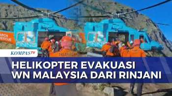 Detik-Detik Evakuasi Pendaki WN Malaysia Jatuh Di Gunung Rinjani Dengan Helikopter | KOMPAS PETANG