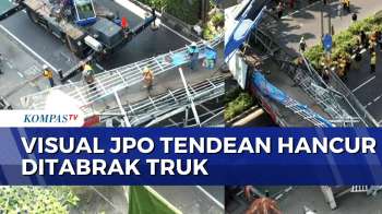Penampakan JPO Tendean Yang Rusak Ditabrak Truk, Petugas Mulai Bongkar | SAPA MALAM