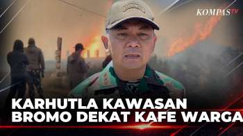 Api Karhutla Sempat Dekati Kafe Bromo Hillside | KOMPAS PETANG