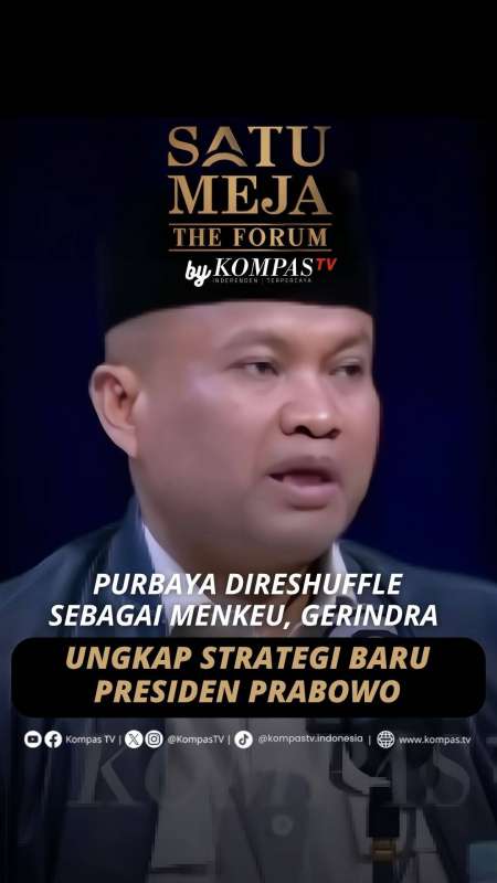 Purbaya Direshuffle Sebagai Menkeu, Gerindra Ungkap Strategi Baru Presiden Prabowo