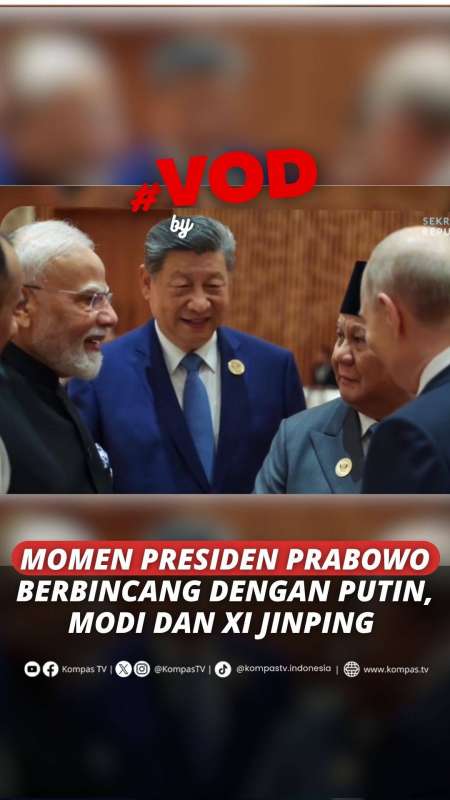Momen Presiden Prabowo Berbincang Dengan Putin, Narendra Modi Dan Xi Jinping Di KTT BRICS