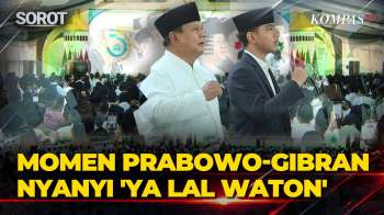 Momen Prabowo & Gibran Nyanyikan 'Ya Lal Waton' Hadiri Pembukaan Muktamar Ke-35 NU
