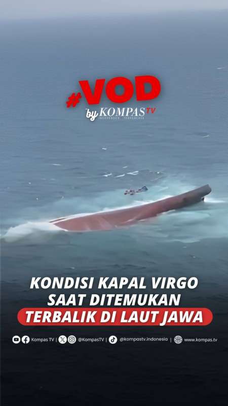 Begini Kondisi Kapal Virgo saat Ditemukan Terbalik di Laut Jawa