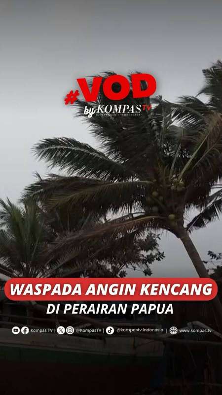 Peringatan Dini Waspada Angin Kencang Di Perairan Papua Selatan