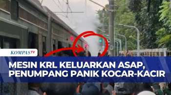 Kepulan Asap Keluar dari Mesin KRL, Penumpang Panik Berhamburan Keluar Gerbong | BU